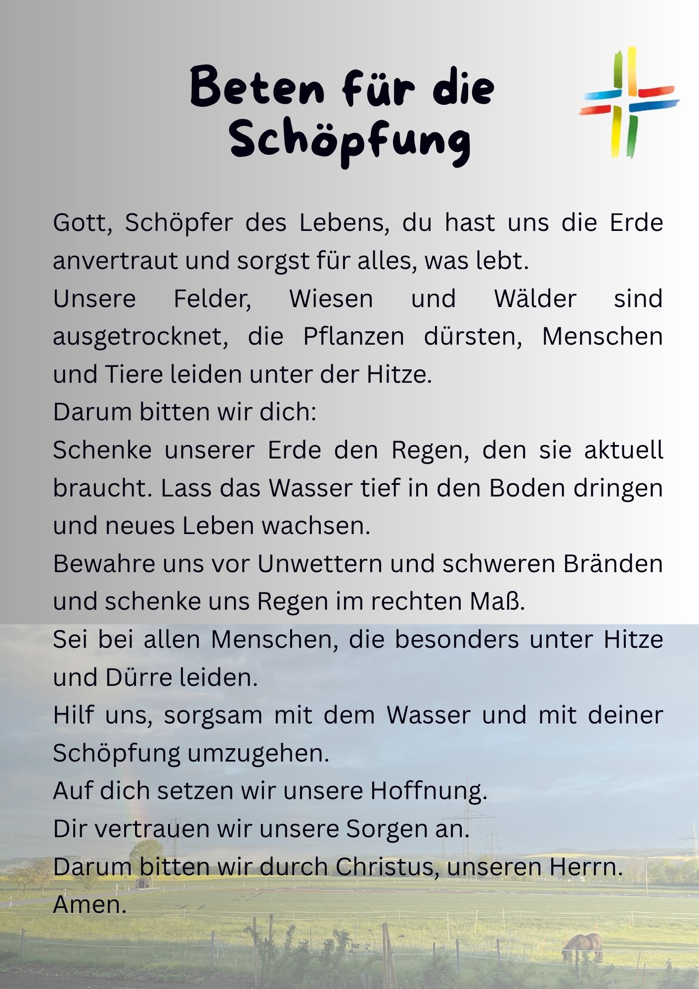 Beten für die Schöpfung (c) Melanie Brüschke Beten für die Schöpfung