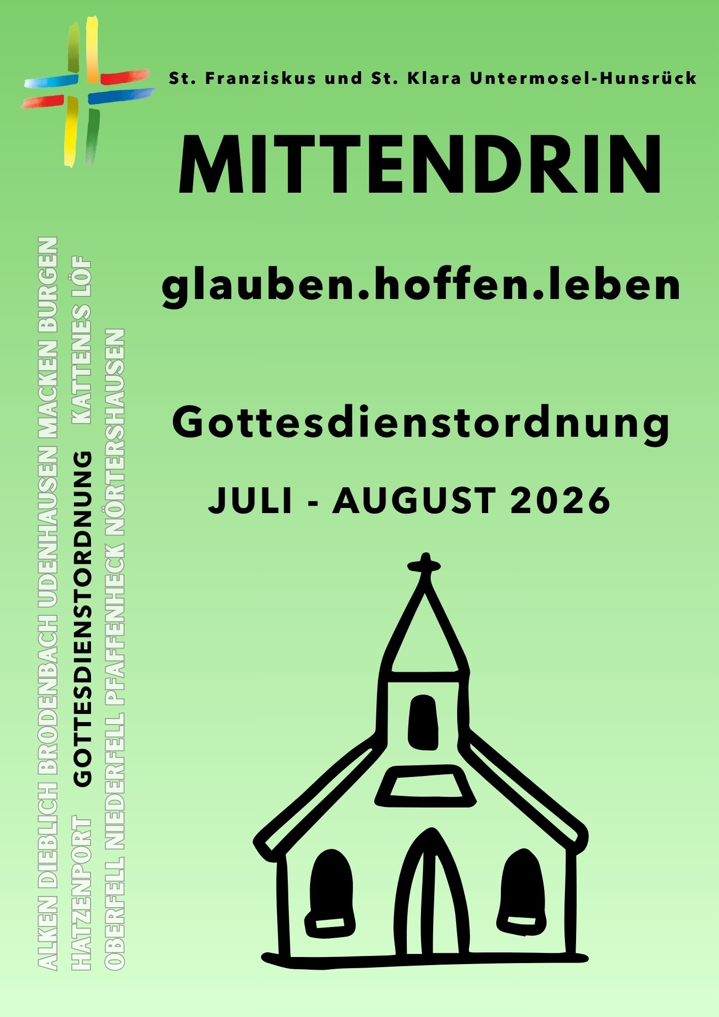 Gottesdienstordnung Juli August