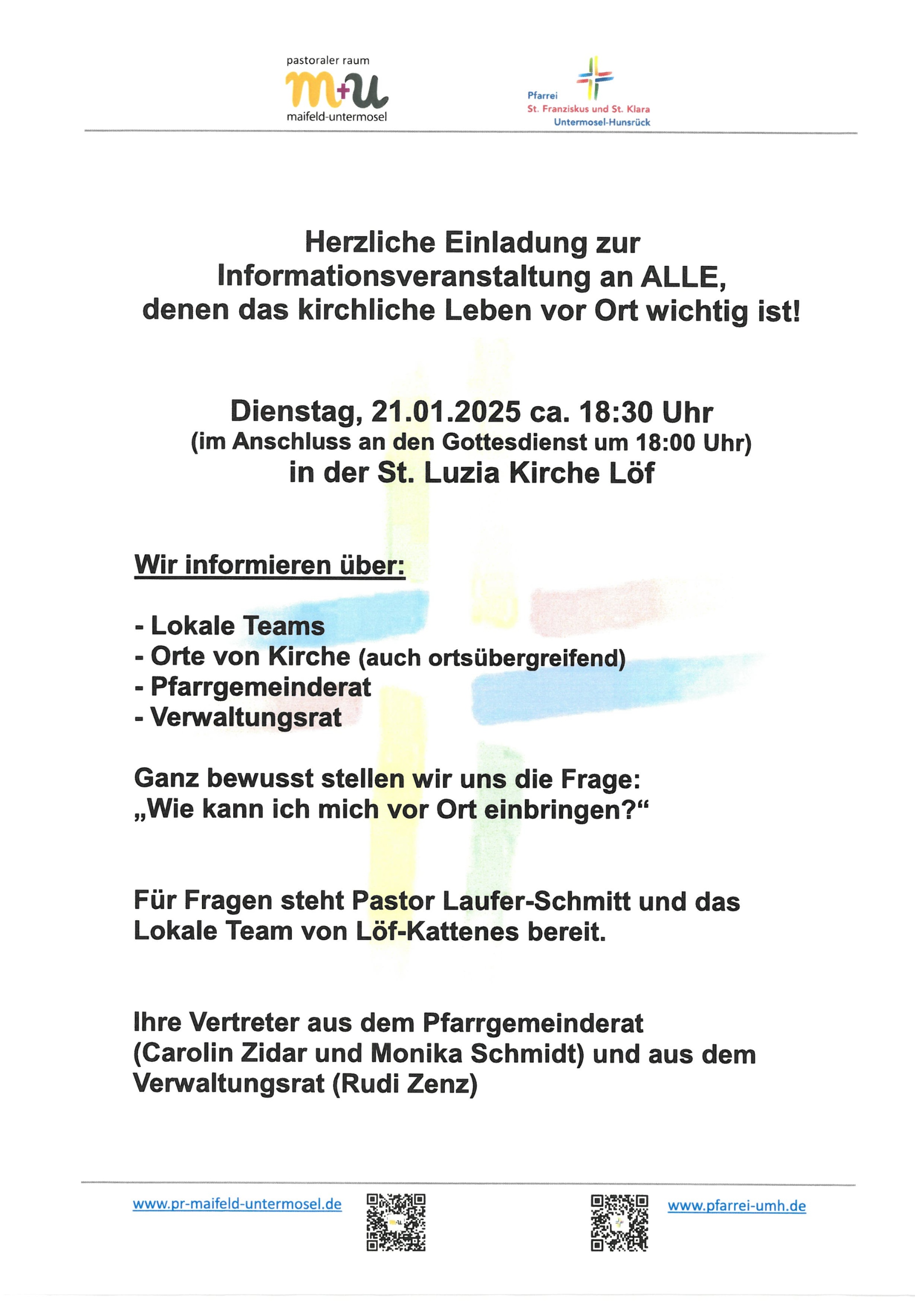 Informationsveranstaltung des neuen Lokalen Teams Kattenes & Löf