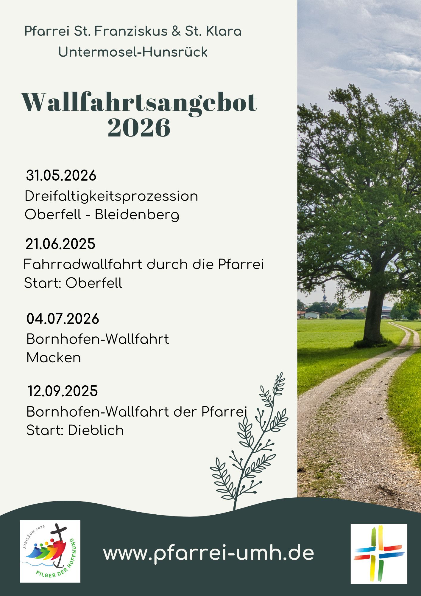 Wallfahrtsangebot 2026