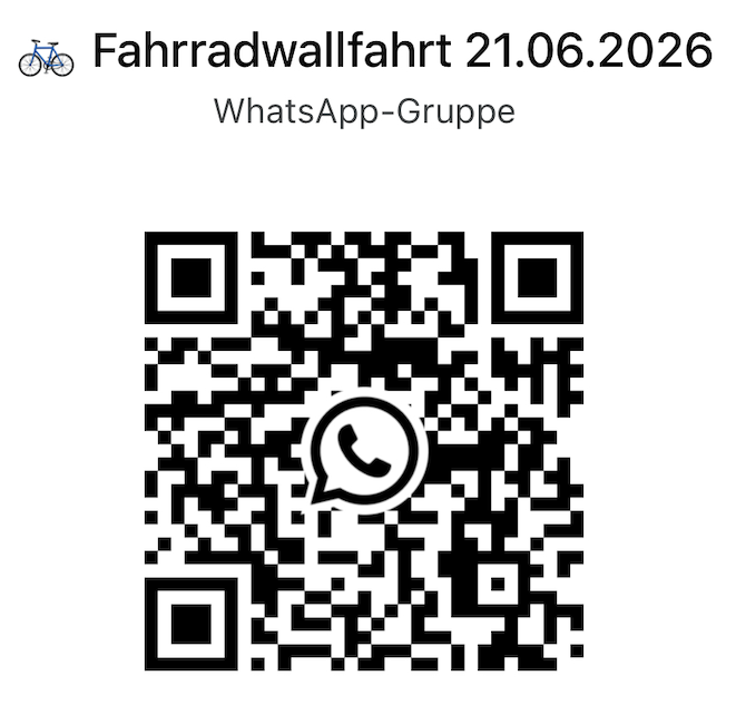 WhatsApp-Gruppe Fahrradwallfahrt